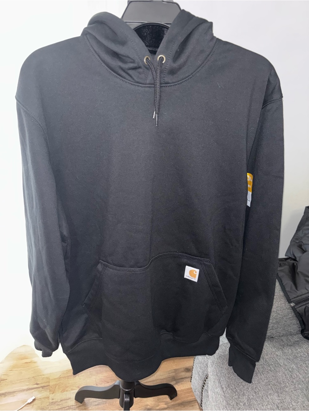 Carhartt Black Pullover Hoodie with Front Pocket